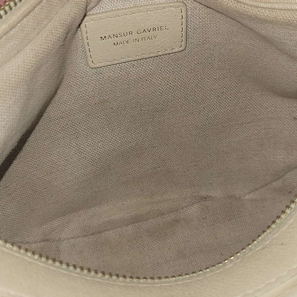 Mansur Gavriel Beige Leather Crossbody Shoulder Bag